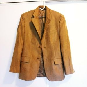 Zara Man Tan micro Suede Blazer Jacket brown 38